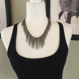 Gunmetal Statement Necklace